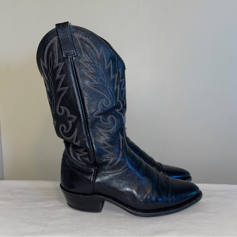 Dan Post black embroidered western cowboy boots